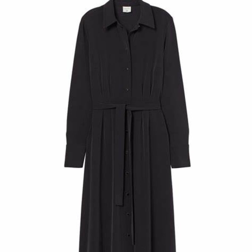 Giuliva x H&M black long sleeve maxi dress size medium